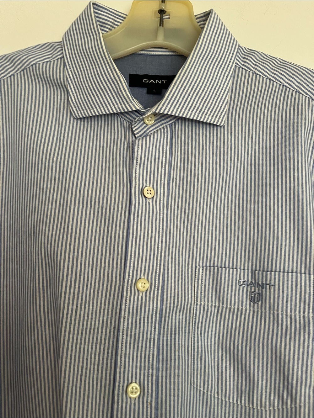 Gant Blue and White Pinstripe Dress Shirt